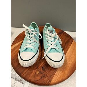 Converse All Star Low‎ Top Sneakers breathable fabric/motel pool blue W Size 9